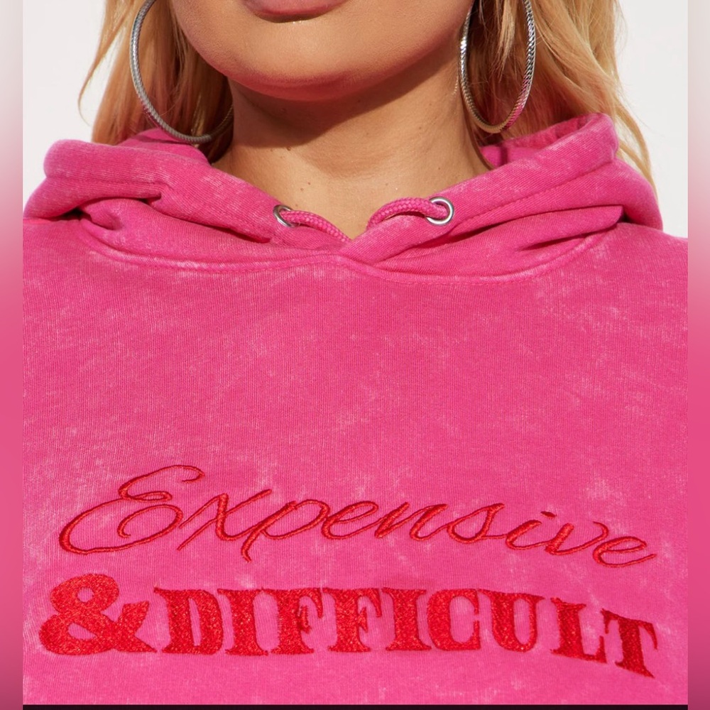 Fashion Nova 2-Piece Expensive & Difficult Acid Washed Pink Fleece Set - XS - BN - Picture 7 of 8
